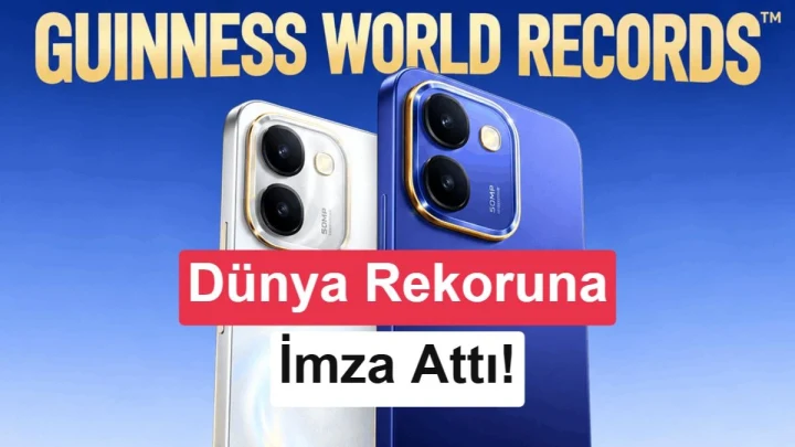 Vivo Y600 telefonlarının Guinness Dünya Rekorları başarısını gösteren görsel