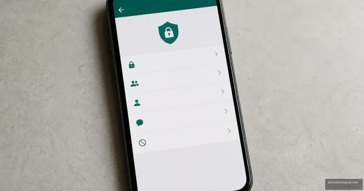 WhatsApp gizlilik ayarları açık bir akıllı telefon ekranı