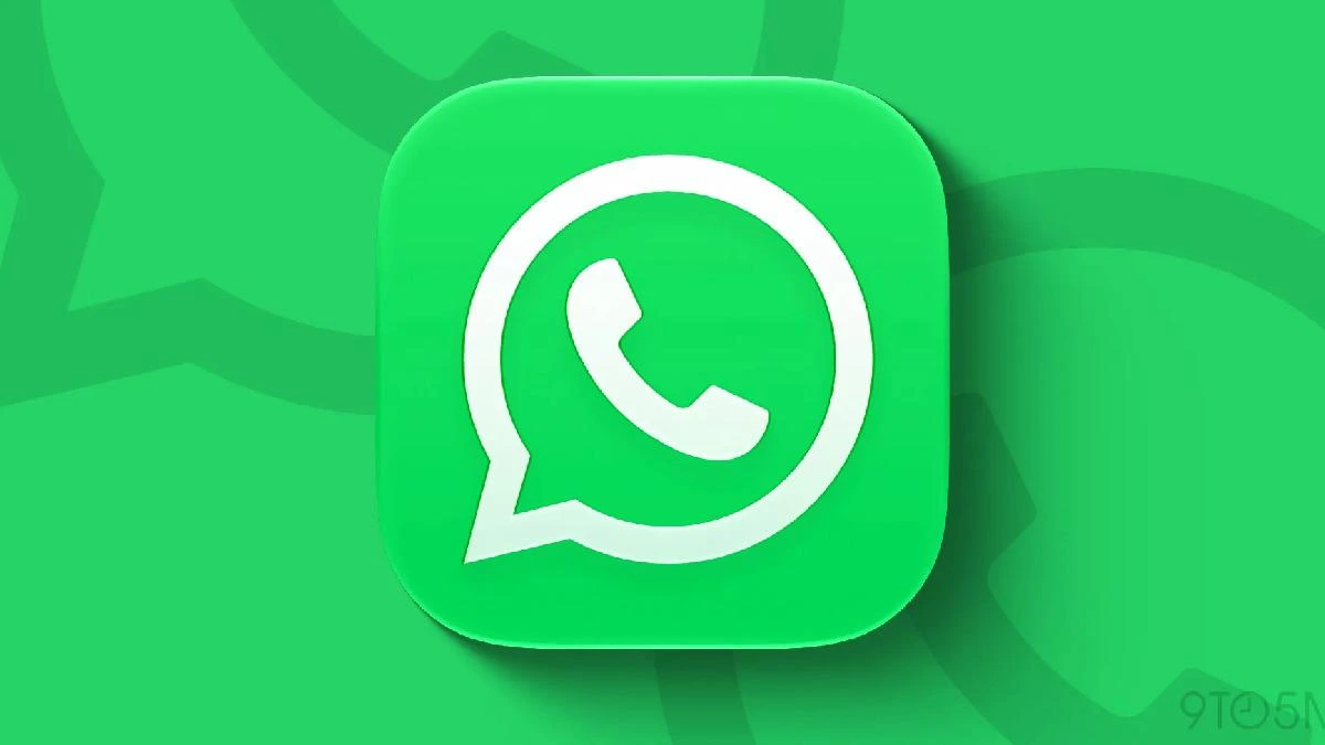 Yeşil arka plan üzerinde WhatsApp uygulama simgesi