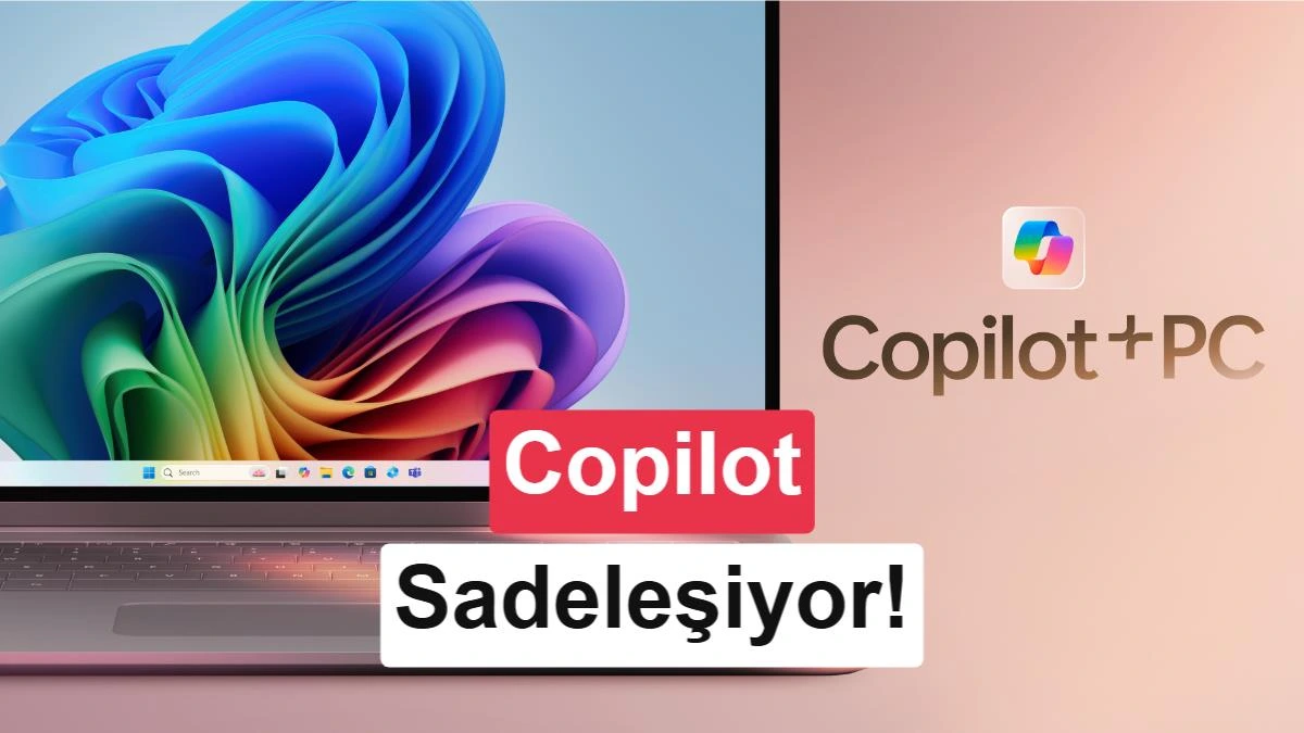 Copilot arayüzü ve Microsoft uygulamalarını gösteren illüstrasyon