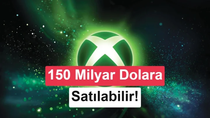 Xbox logosu ve 150 milyar dolara kadar satış değerine işaret eden görsel