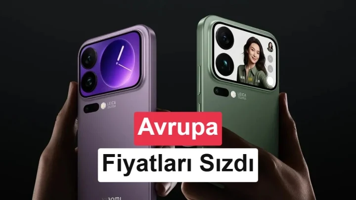 Xiaomi akıllı telefon modellerinin önden ve arkadan görünümü