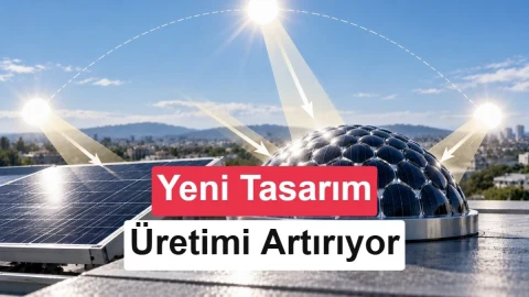 Yarım küre biçimli güneş hücresi farklı açılarda daha fazla güç üretti