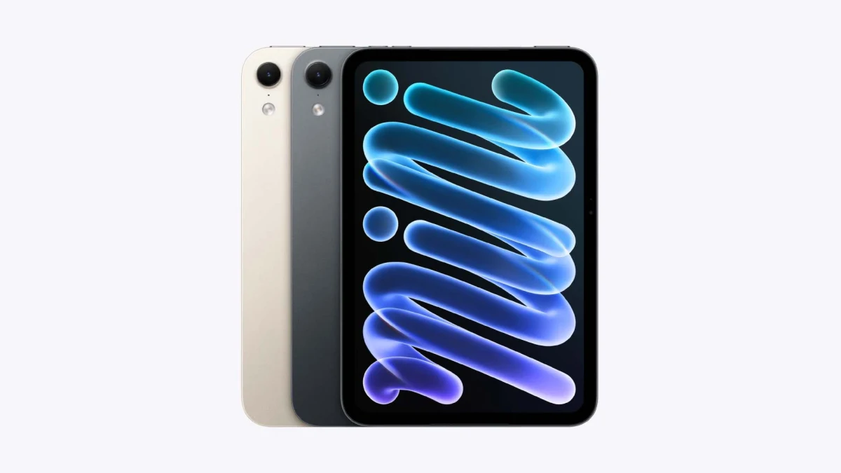 Yeni iPad mini’nin ön ve arka görünümü